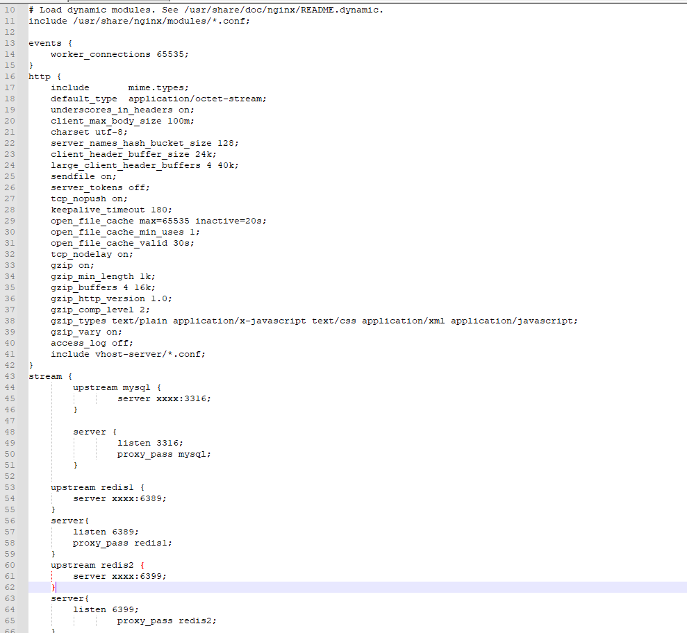 前后端用nginx连接后，会时不时报RedisException java.io.IOException Connection reset